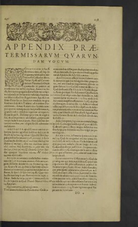 Appendix praetermissarum quarundam vocum.
