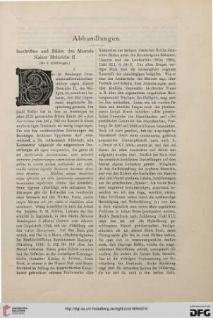 Inschriften und Bilder des Mantels Kaiser Heinrichs II., [1]