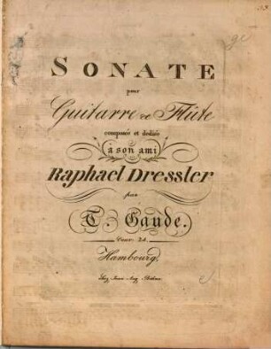 Sonate pour guitarre et flûte : oeuv. 24
