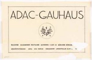 ADAC-Gauhaus, Berlin-Wilmersdorf: Entwurf Baustellenschild