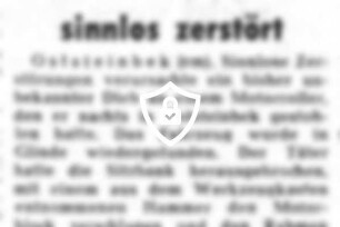 Entführten Roller sinnlos zerstört