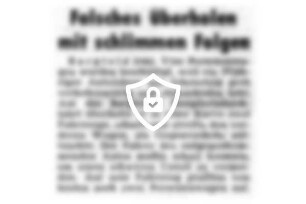 Falsches Überholen mit schlimmen Folgen