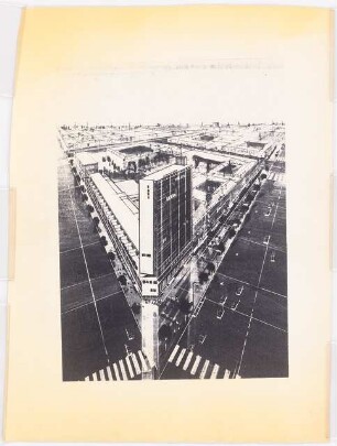 Geschäftshaus Knesebeckstraße/Kurfürstendamm, Berlin-Charlottenburg: Perspektivische Ansicht (Vogelschau)