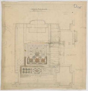 Thiersch, August ; München - Schwabing; Kath. Pfarrkirche St. Ursula - Seitenkapelle West (Grundriss)