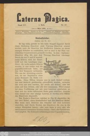 Band XV. I. Heft. Nr. 57. März 1899.