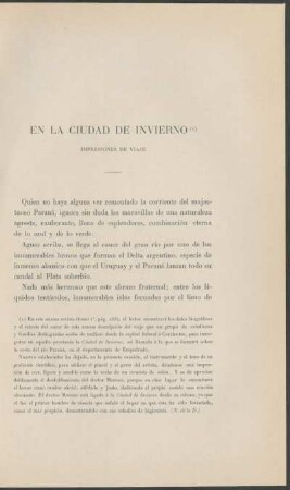 En la ciudad de invierno : impresiones de viaje
