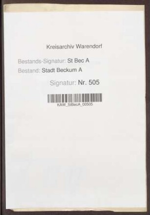 Quittungen des Leprosenhauses