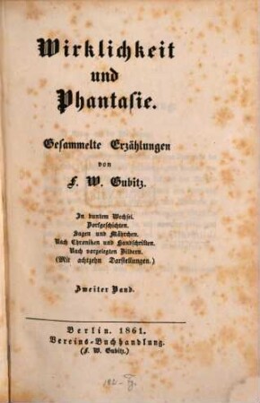 Wirklichkeit und Phantasie : gesammelte Erzählungen, II