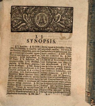 Dissertatio De Consvltationibvs, Legibvs Et Jvdiciis In Specialibvs Germaniae Rebvspvblicis : = Von Land-Tägen Gesetzen und Gerichten besonderer Republiquen in Teutschland
