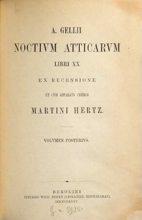 A. Gellii noctium Atticarum libri XX, 2