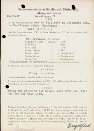 Krieg, Karl