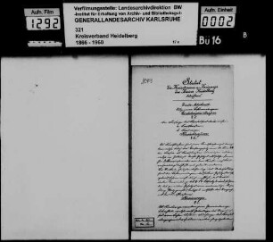 Statuten des Kreises Heidelberg über die Kreisstraßen und Kreiswege