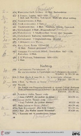 Nachtrag (Nr. 689-694)