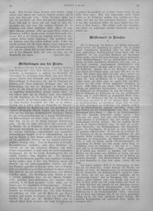 Meisterkurse in Preußen.