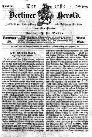 Nummer 38, April 1846