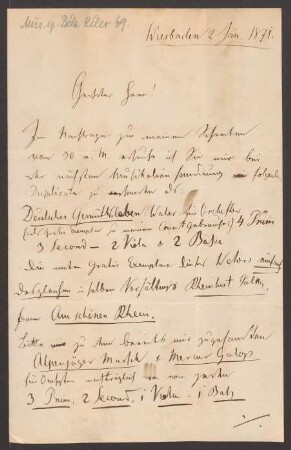 Brief an Musikverlag Ed. Bote und G. Bock (Berlin) : 02.01.1871
