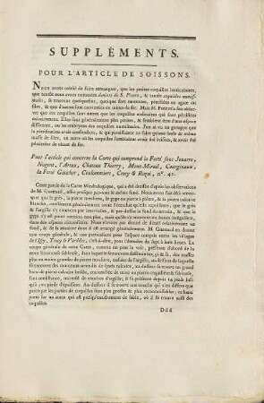 Summpléments. Pour L'Article De Soissons.