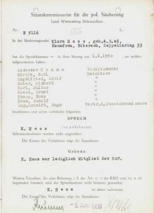 Hess, Klara