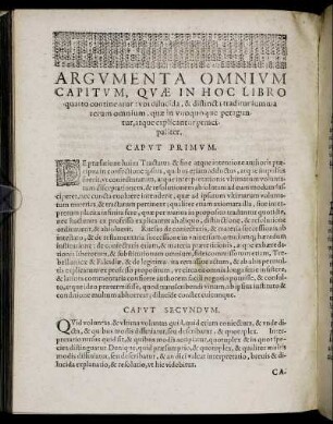 Argumenta Omnium Capitum
