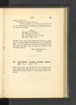 Neueröffnetes moralisch-politisches Gruppenspiel.
