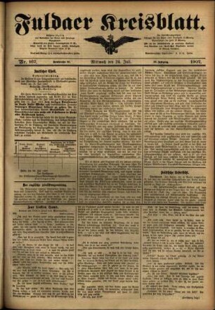 Ausgabe vom Mittwoch, den 24. Juli 1907.