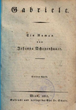 Gabriele : Ein Roman, 3