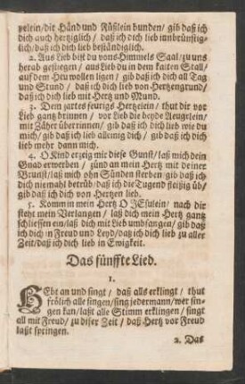Das fünffte Lied.