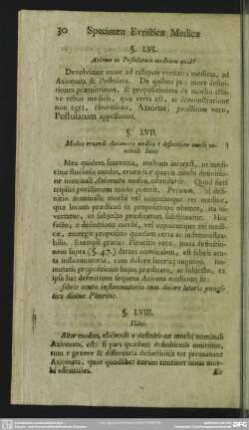 §. LVI. Axioma ac Postulatum medicum quid?