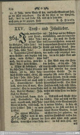XXV. Trost- und Jesuslieder