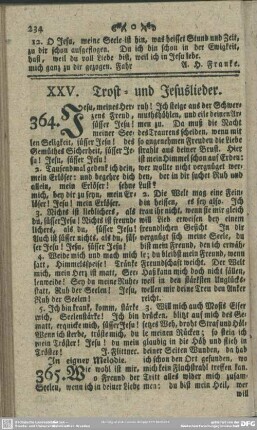 XXV. Trost- und Jesuslieder