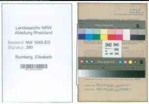 Entnazifizierung Elisabeth Romberg , geb. 22.11.1892 (Lehrerin)