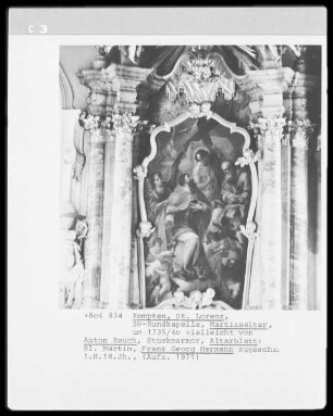 Martinsaltar mit Altarblatt: Glorie des heiligen Martin