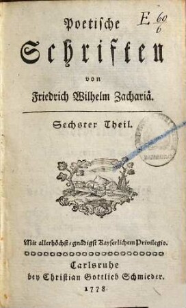 Poetische Schriften, 6