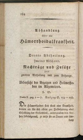 Zweiter Abschnitt. Nachträge und Zusätze zur zweiten Abtheilung und zum Anhange.