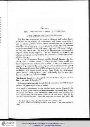 Chapter II: The Interpretive Frame of Reference