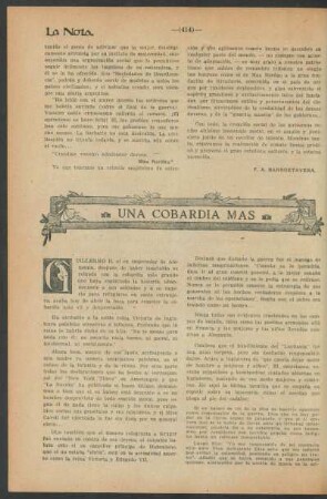 Una cobardia más