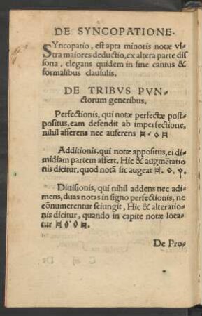 De Tribus Punctorum generibus.