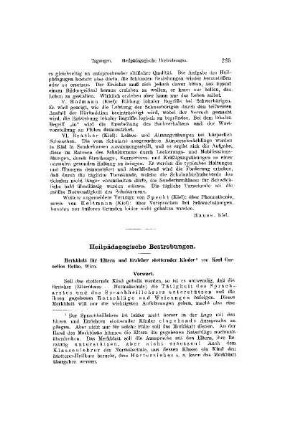 Heilpädagogische Bestrebungen