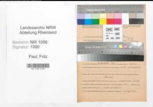 Entnazifizierung Fritz Paul , geb. 01.10.1916 (Schneider)