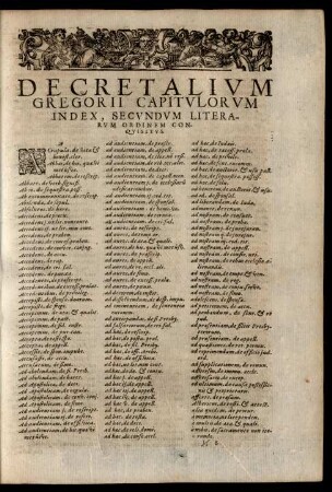 Decretalium Gregorii Capitulorum Index ...
