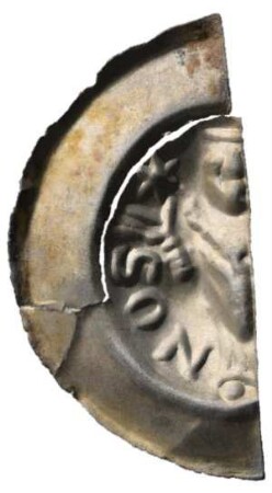 Fundmünze, Brakteat, um 1240 - 1260