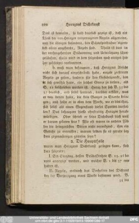 2. Die Haupttheile