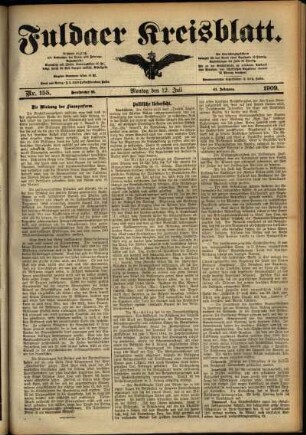 Ausgabe vom Montag, den 12. Juli 1909.