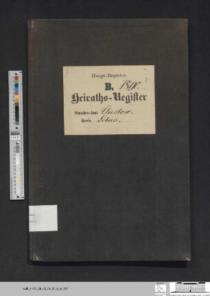 Heiratsregister Kliestow 1890