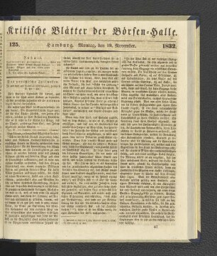 125. 19. November 1832