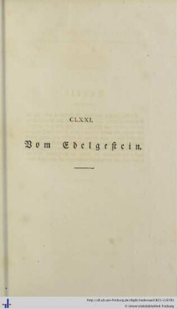 CLXXI. Vom Edelgestein - CLXXV. Spruch Gedicht.