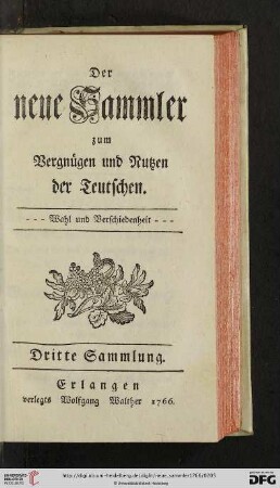 Dritte Sammlung
