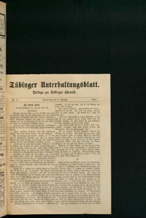 Tübinger Unterhaltungsblatt (Nr. 2)