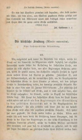410-432 Die kirchliche Sendung (Missio canonica) : eine kirchenrechtliche Abhandlung (Fortsetzung)