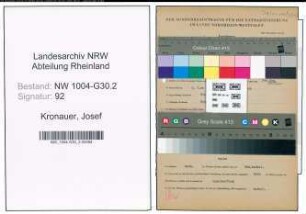 Entnazifizierung Josef Kronauer , geb. 02.07.1900 (Sachbearbeiter)